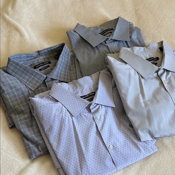 Michael Kors Men's Dress Shirts - Blue, Gray, White